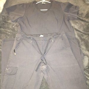 Dark Grey Scrub Set